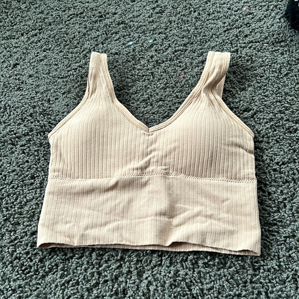 Tan workout top